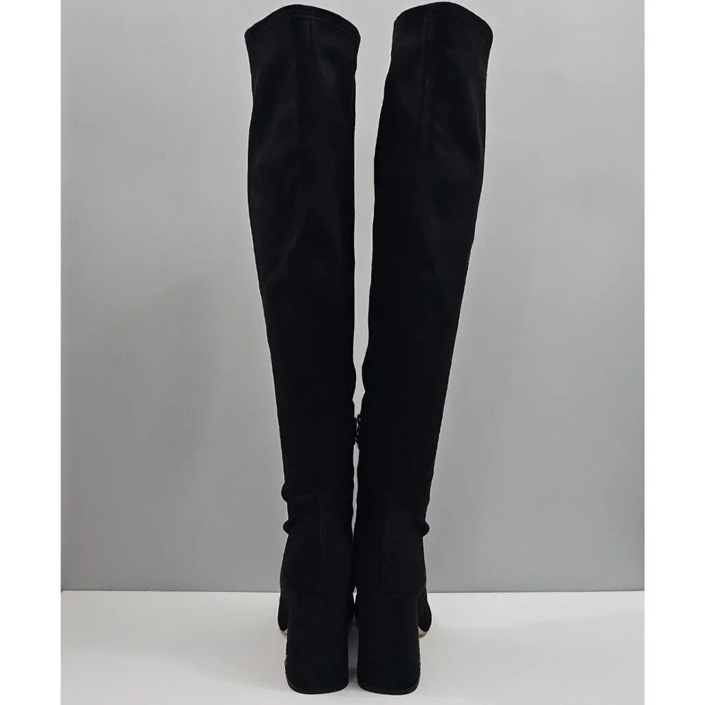 Sam Edelman Black Over-The-Knee Block Heel Boots